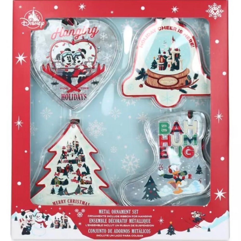 Disney Ornament Set - Mickey Mouse And Friends Metal Ornament Set